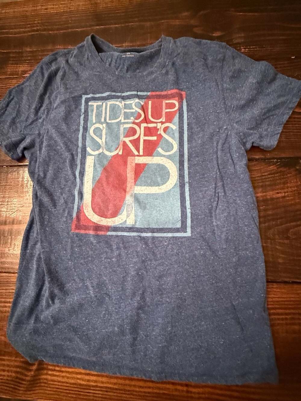 Old Navy Tides Up Surf's Up Graphic T-Shirt Blue Size Large